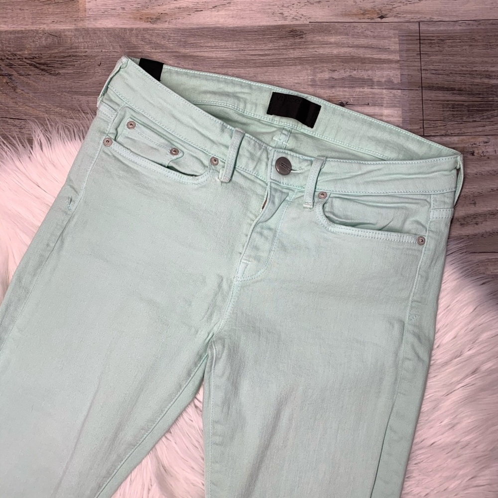 Vince Ankle Skinny Jeans in Light Mint